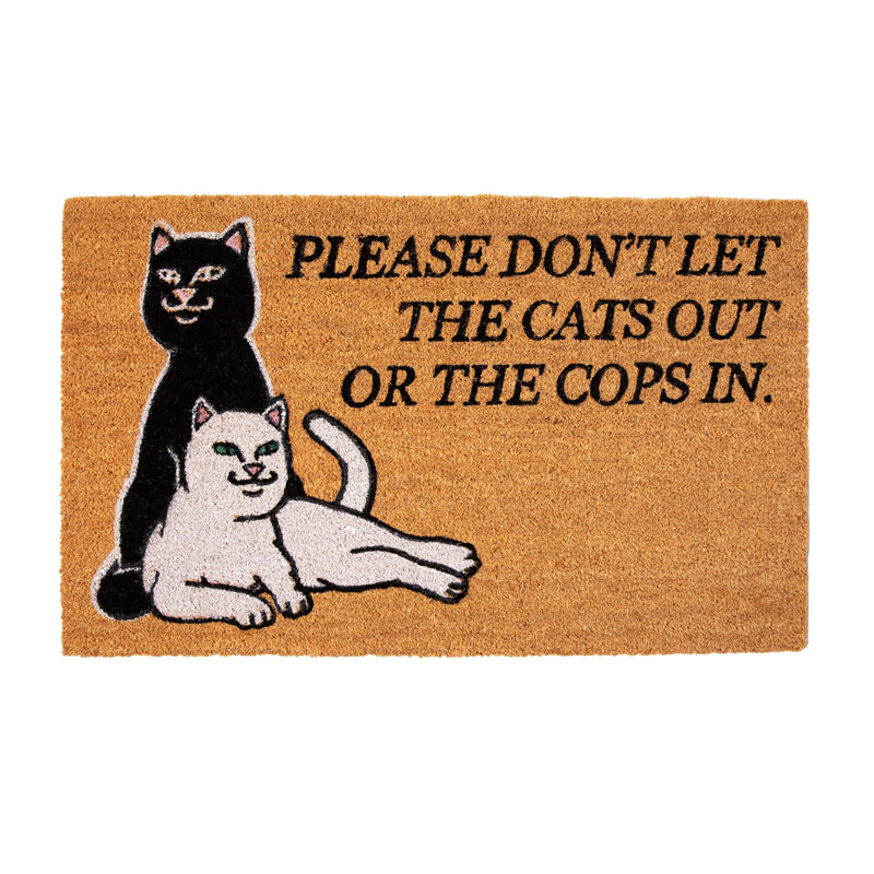 Don't Let The Cops In Rug (Brown)