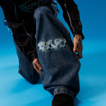 Ace Ultra Wide Leg Pants (Medium Wash)