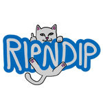 Ripndip Logo Peeking Nermal Sticker (Blue/White)