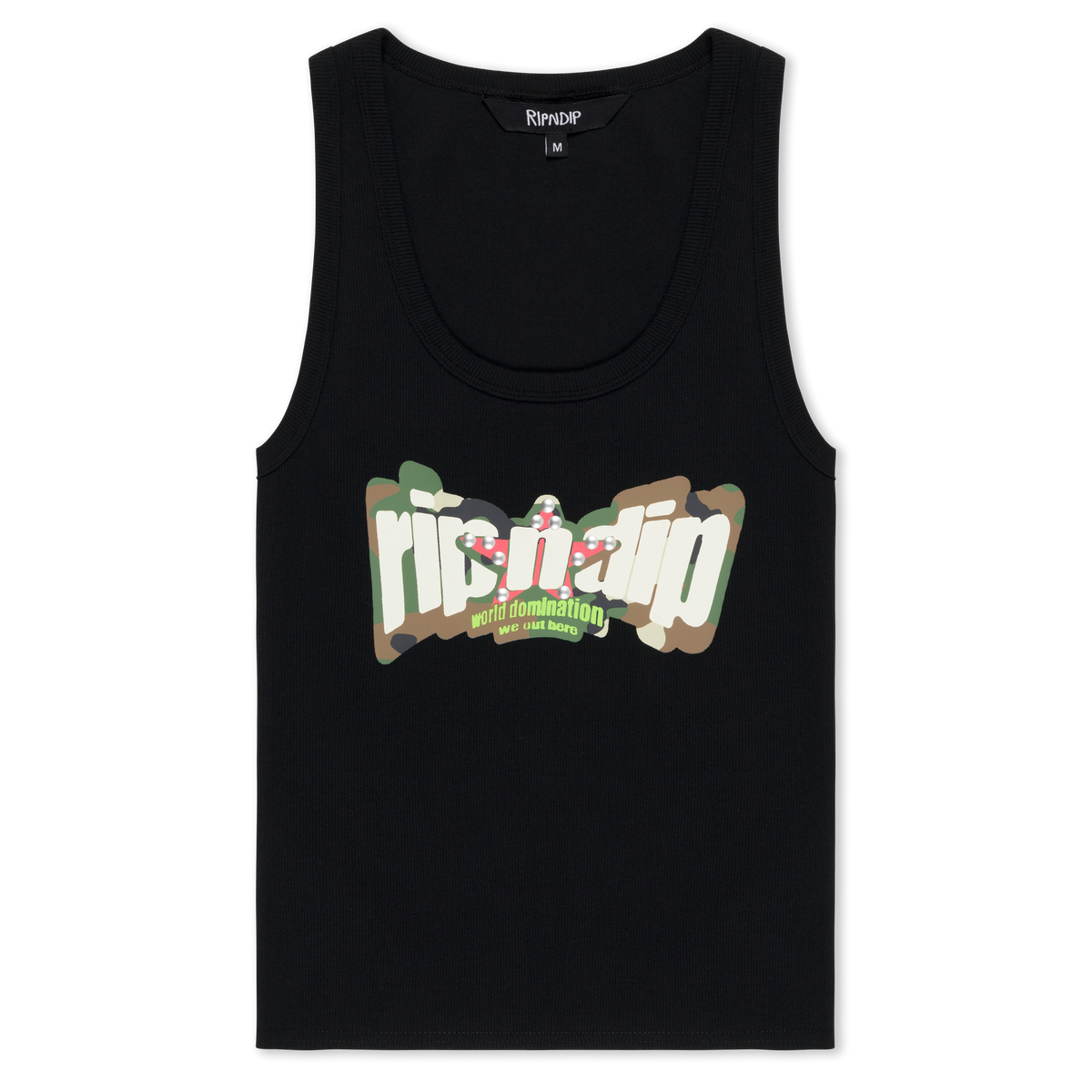 World Domination Ribbed Tank (Black)