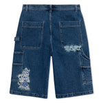 Ace Ultra Wide Leg Shorts (Medium Wash)