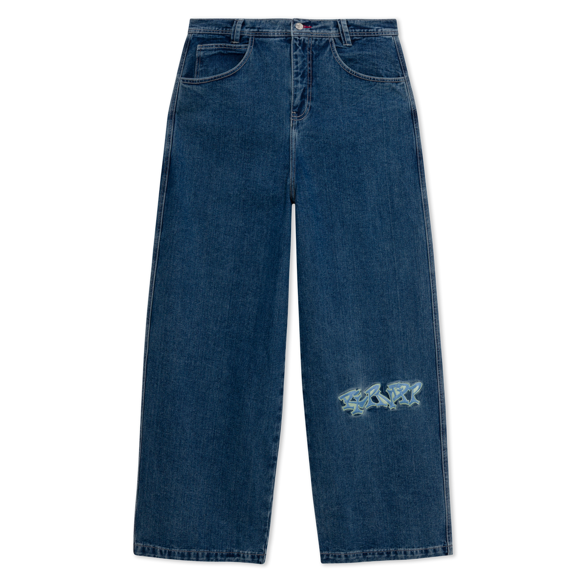 Ace Ultra Wide Leg Pants (Medium Wash)