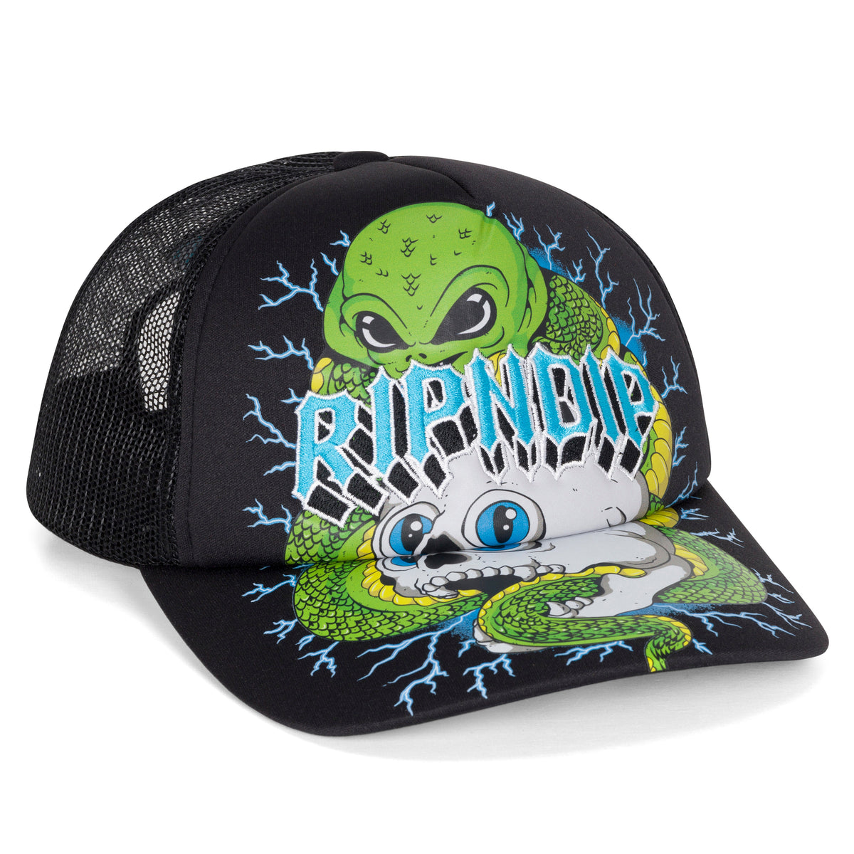 Skull and Bones Trucker Hat (Black)