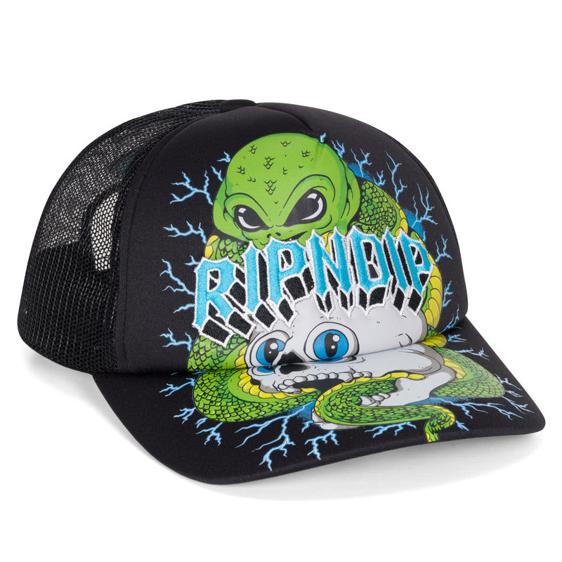 Skull and Bones Trucker Hat (Black)