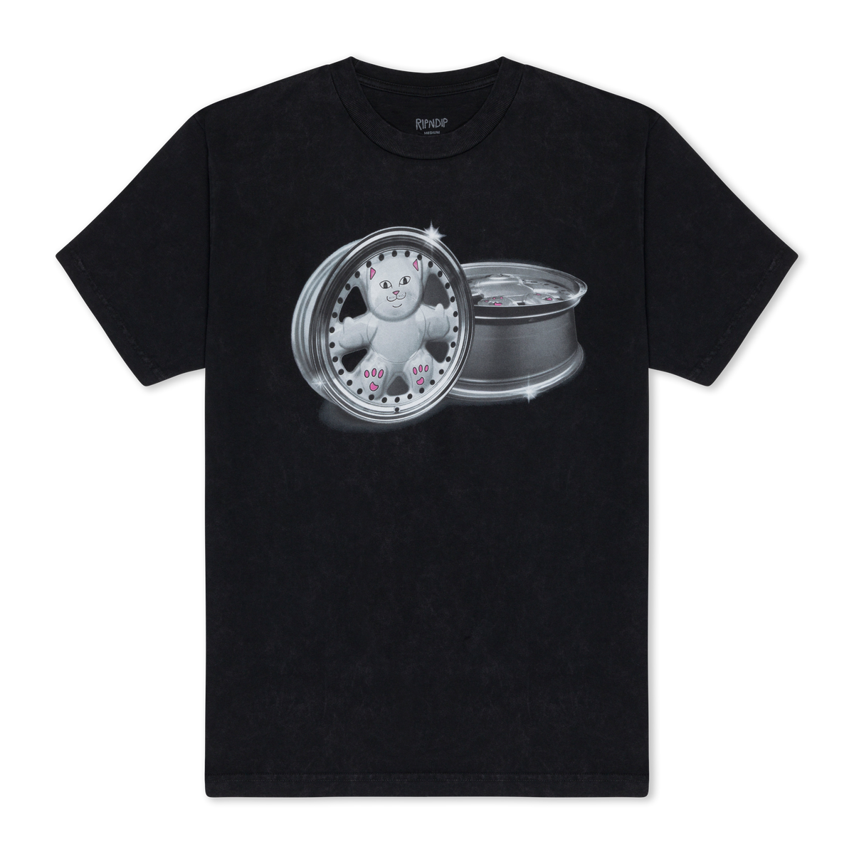 Nerm Wheels Tee (Black Vintage Wash)