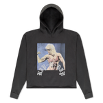 Protein Boxy Cropped 500GSM Hoodie (Gunmetal)
