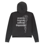 Protein Boxy Cropped 500GSM Hoodie (Gunmetal)