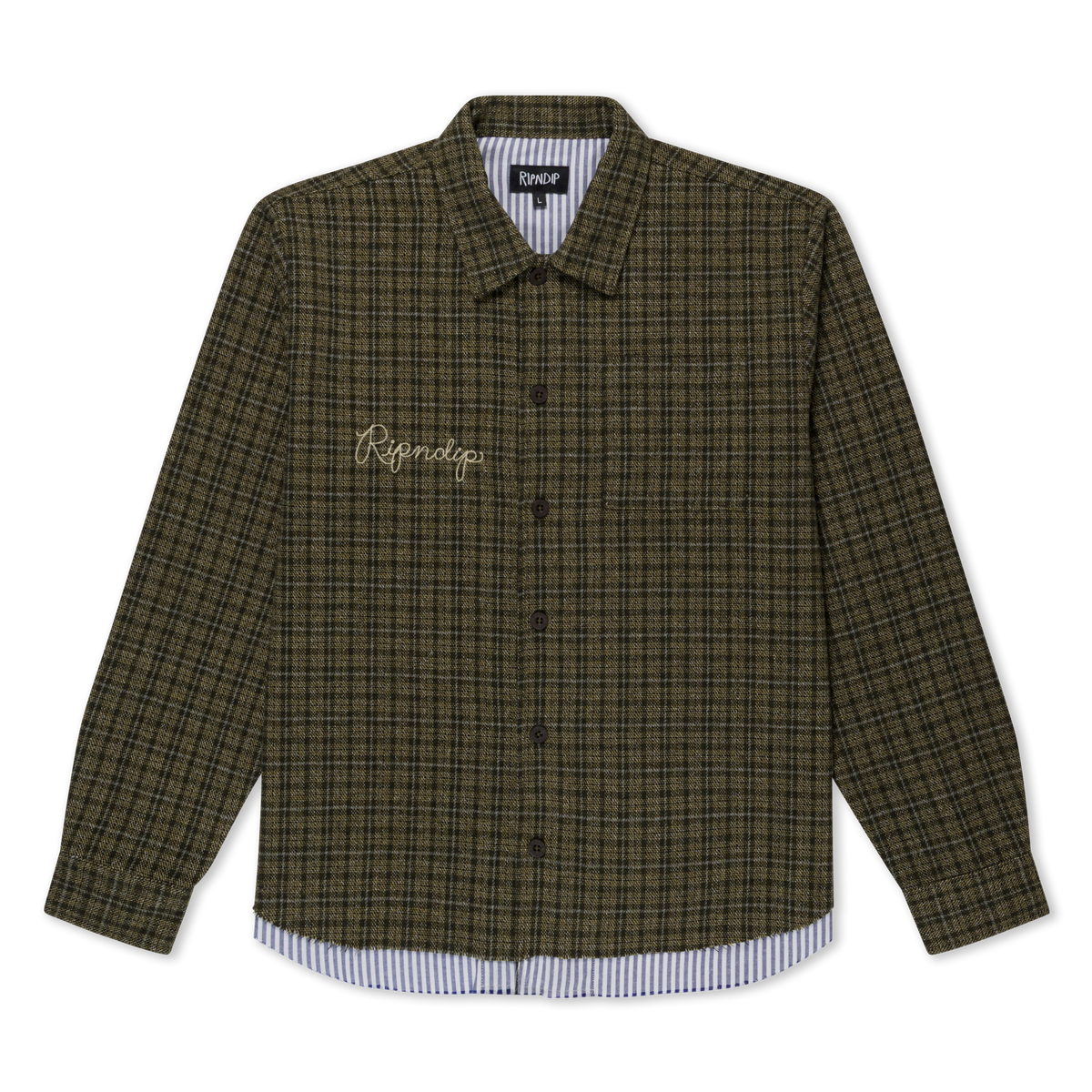Where The Flowers Bloom Flannel Jacket (Olive)