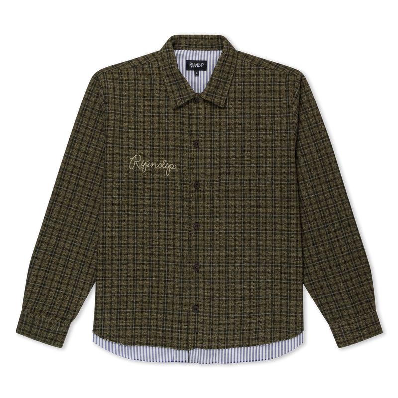 Where The Flowers Bloom Flannel Jacket (Olive)