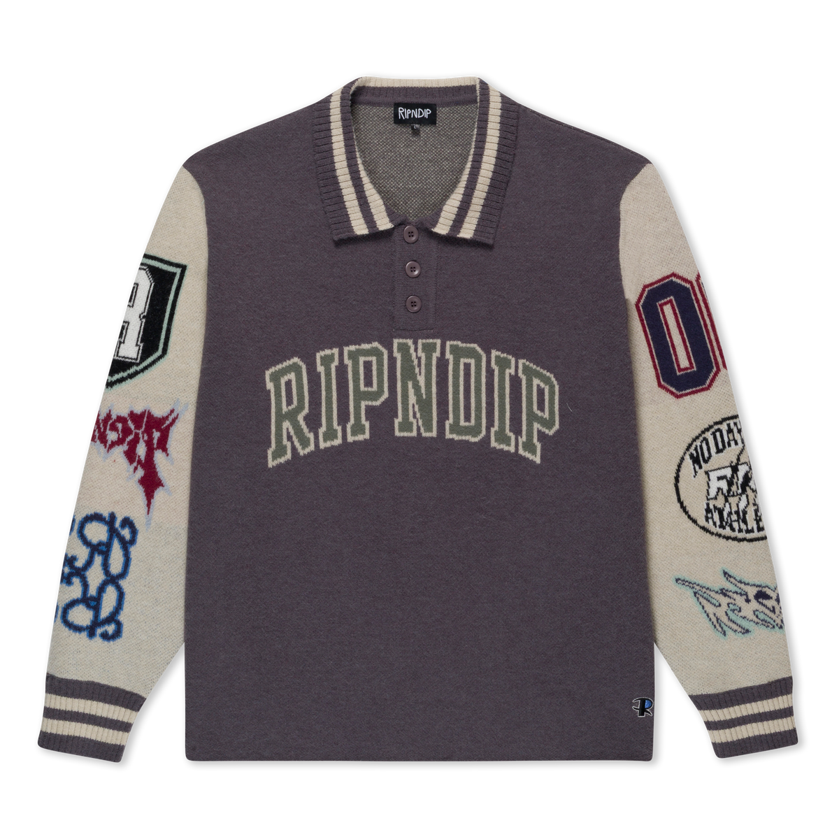Run It Up Knit Sweater (Charoal / Cream)