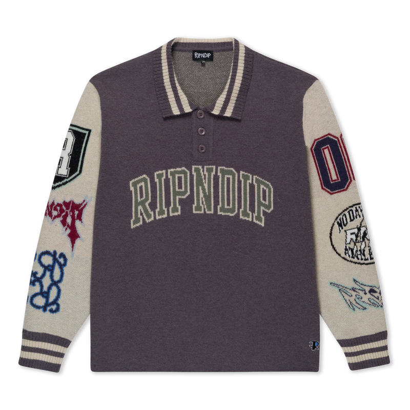 Run It Up Knit Sweater (Charoal / Cream)