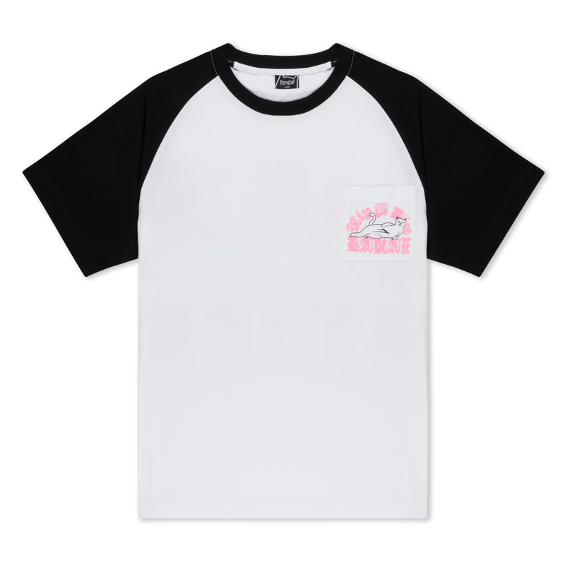 Lakai + Ripndip Raglan Pocket Tee (White/Black)
