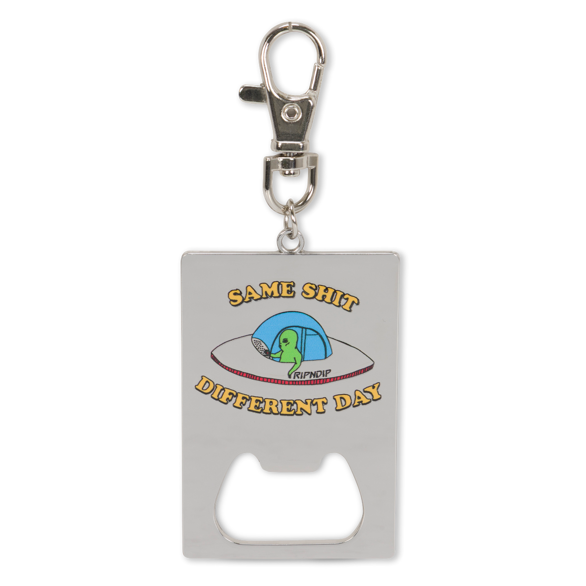 Same Shit Different Day Keychain Bottle Opener (Silver)