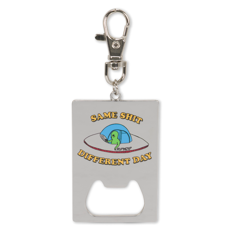 Same Shit Different Day Keychain Bottle Opener (Silver)