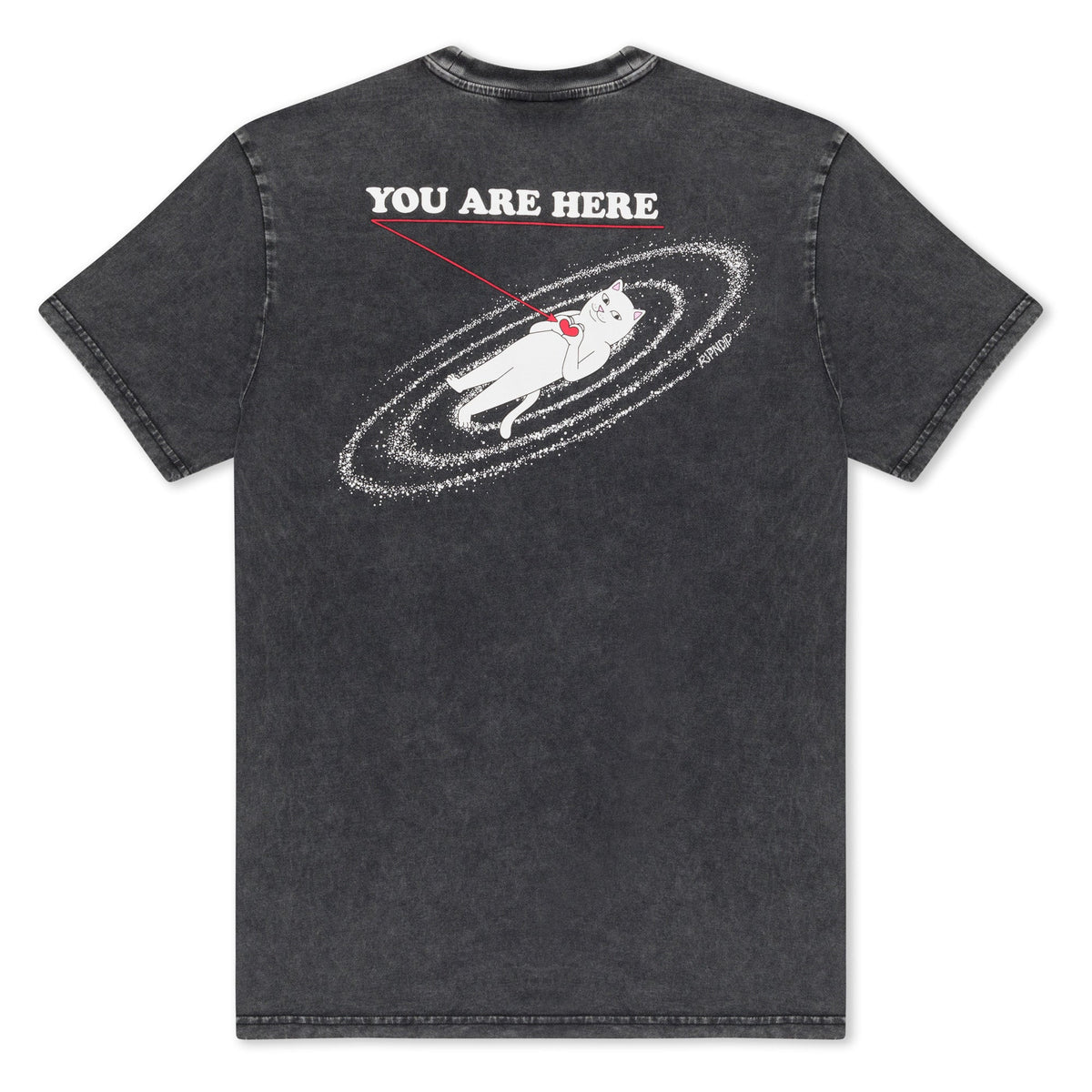 You Are Here Tee (Black Vintage Wash)