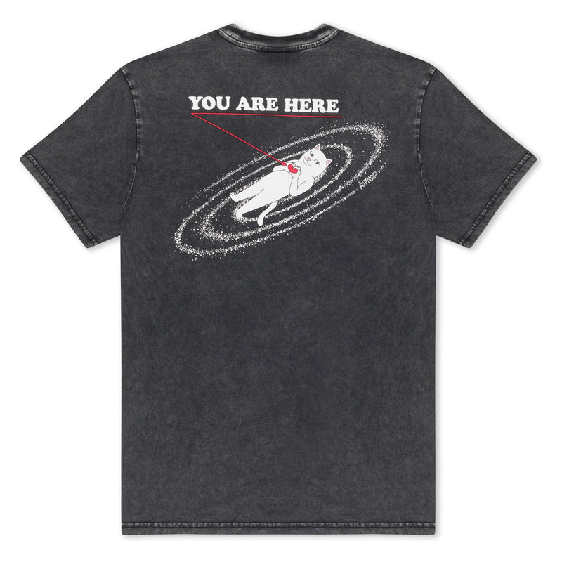 You Are Here Tee (Black Vintage Wash)