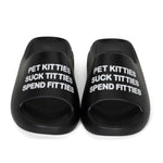 Pet Kitties Cloud Slides (Black)