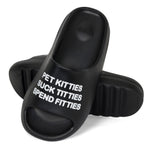 Pet Kitties Cloud Slides (Black)