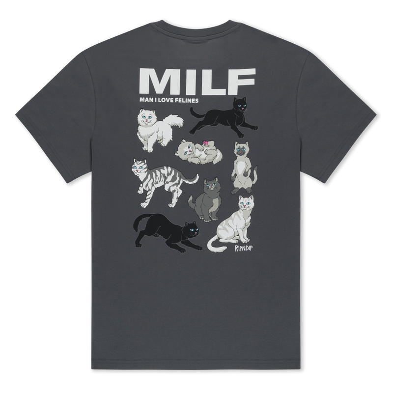 Man I Love Felines Tee (Charcoal)