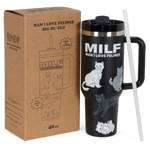 Man I Love Felines Big Ol Cup Tumbler (Black)