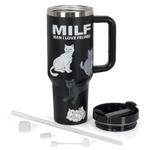 Man I Love Felines Big Ol Cup Tumbler (Black)