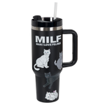 Man I Love Felines Big Ol Cup Tumbler (Black)
