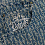 Western Roads Wide Fit Pants (Medium Wash)