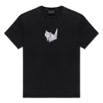 Origami Tee (Black Vintage Wash)