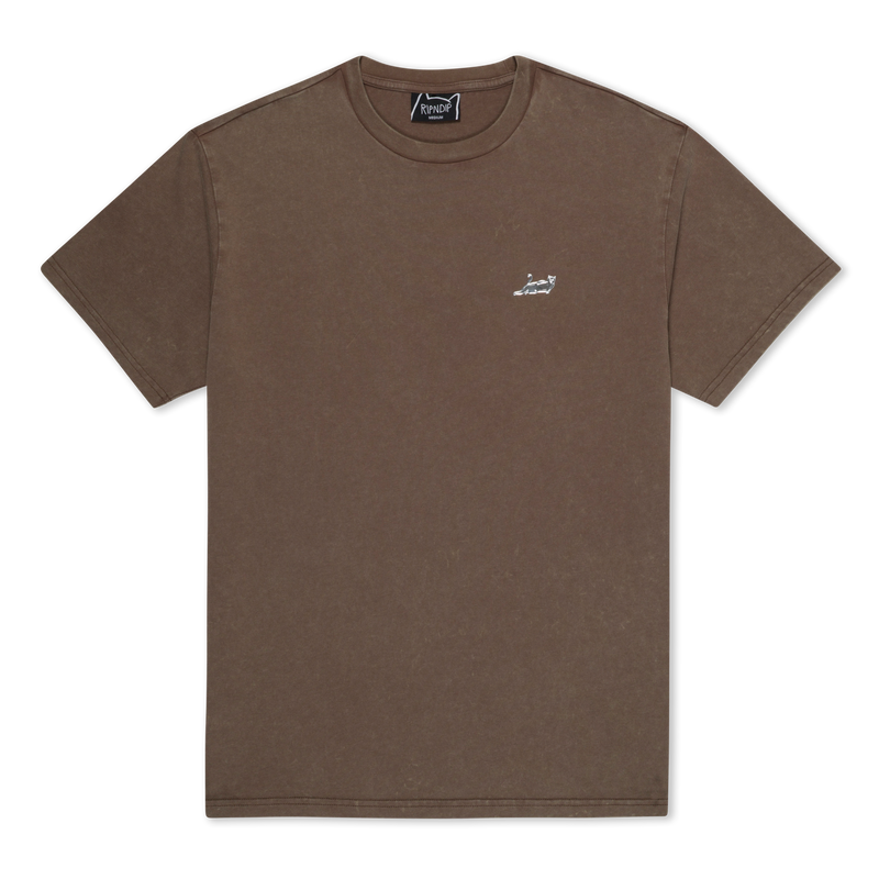 Castanza Short Sleeve Tee (Brown Vintage Wash)
