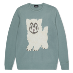 Pet Me Im Cute Knit Sweater (Heather Sage Grey)