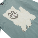 Pet Me Im Cute Knit Sweater (Heather Sage Grey)