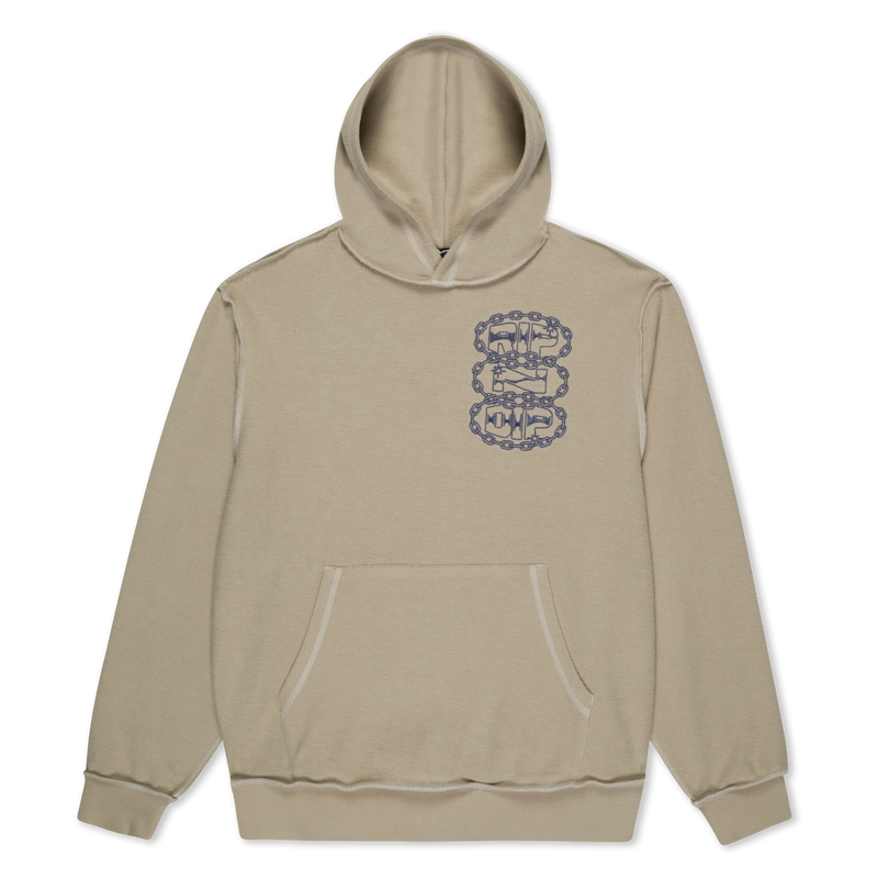 Linked Up Reverse Stitched Hoodie (Khaki)