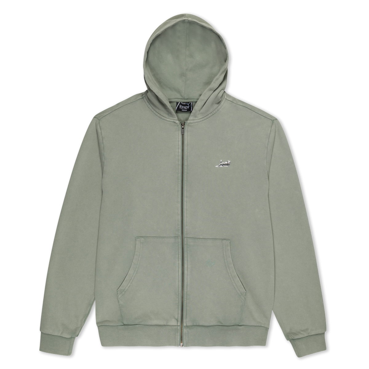 Castanza Zip Up Hoodie (Sage Vintage Wash)