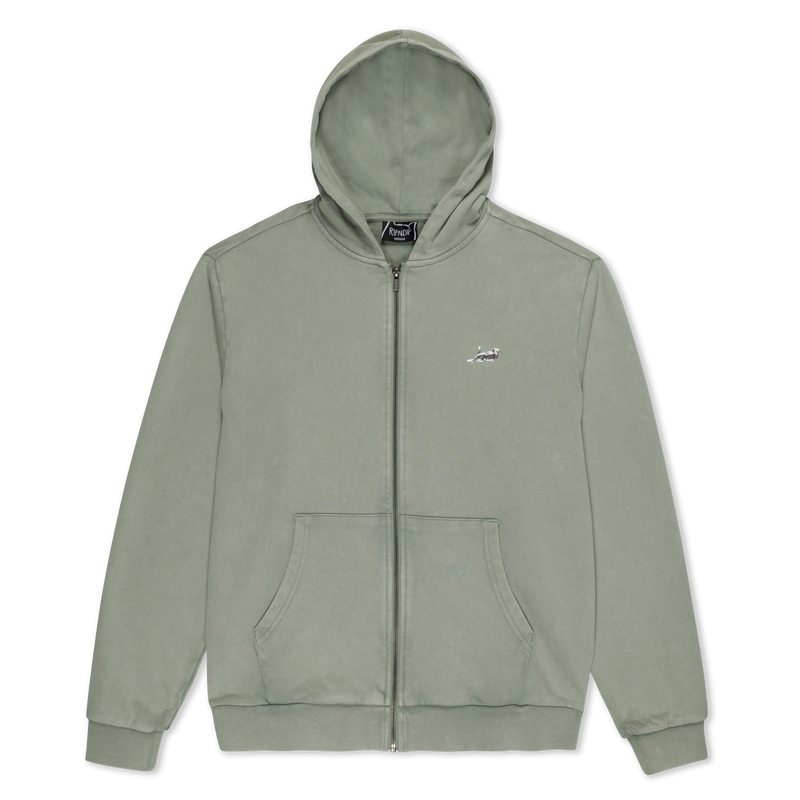 Castanza Zip Up Hoodie (Sage Vintage Wash)