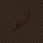 Castanza Waffle Knit Zip Up Hoodie (Brown)