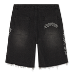 Pretty Flacko Denim Shorts (Black Vintage Wash Denim)