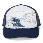 Great Wave Of Nerm Trucker Hat (Navy)