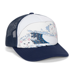 Great Wave Of Nerm Trucker Hat (Navy)