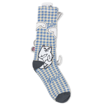 Lord Nermal Socks (Light Blue Checker)