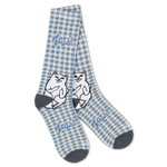 Lord Nermal Socks (Light Blue Checker)