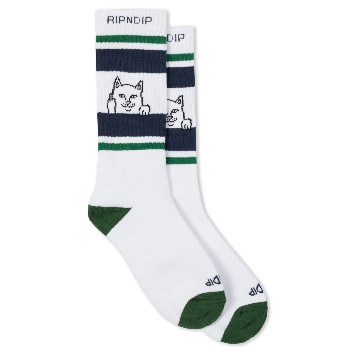 Peeking Nermal Socks (Green / Slate)
