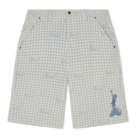 Hard In Da Paint Wide Fit Shorts (Light Blue Checker)