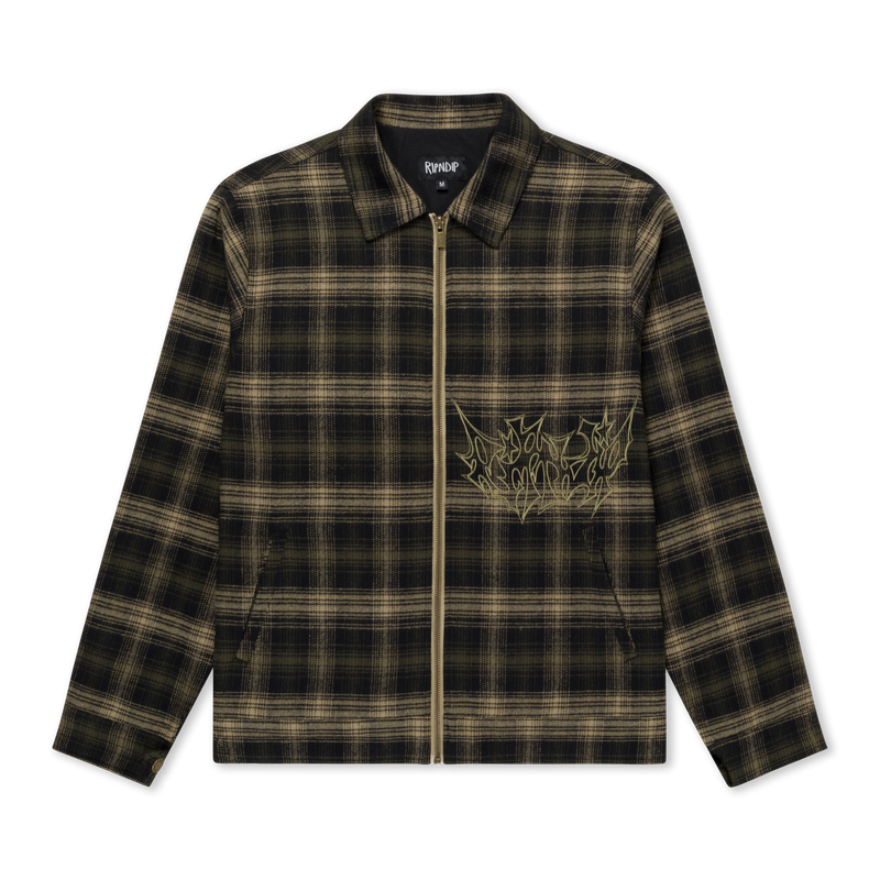 Slater Work Jacket (Navy / Forest Plaid)