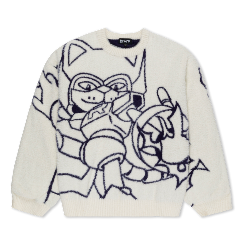 Rokkunerm Reversible Mohair Sweater (Bone)