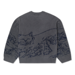 Great Wave Of Nerm Reversible Sweater (Grey / Navy)