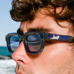 Castanza Sunglasses (Navy / Light Blue)