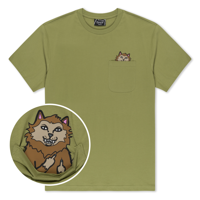 Full Moon Nerm Pocket Tee (Light Forest)