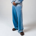 Castanza Straight Leg Sweatpants (Light Blue Faded Wash)