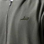 Castanza Waffle Knit Zip Up Hoodie (Olive)