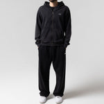 Castanza Zip Up Hoodie (Black Vintage Wash)